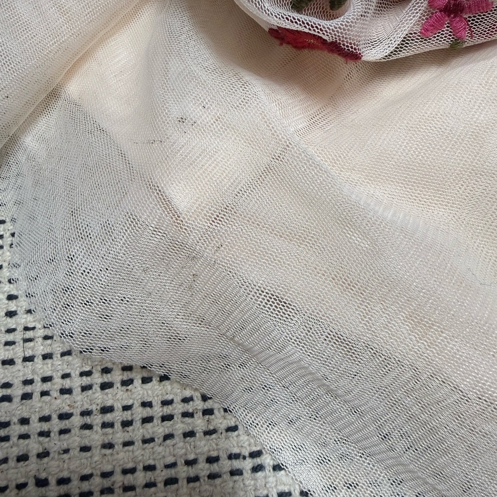 Cat & Jack Floral Embroidered Tulle Girls Dress - Picture 5 of 5